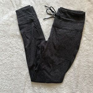 Old Navy Active Charcoal Gray Drawstring Cozecore Leggings